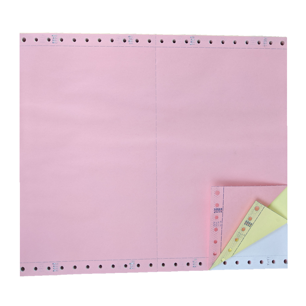 9 1/2 x 5 1/2 3 Part (White/Canary/Pink) Continuous Feed Computer Paper  (2,100/Carton) - Paper Rolls Plus
