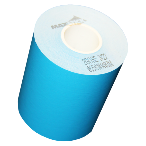 3 1/8" X 160' MAXStick Blue Liner-Free Labels with Side-Edge Adhesive