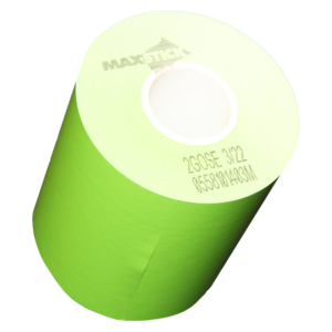 3 1/8" x 160' MAXStick Green Liner-Free Labels with Side-Edge Adhesive