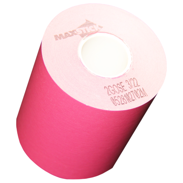 3 1/8" x 160' MAXStick Pink Liner-Free Labels with Side-Edge Adhesive