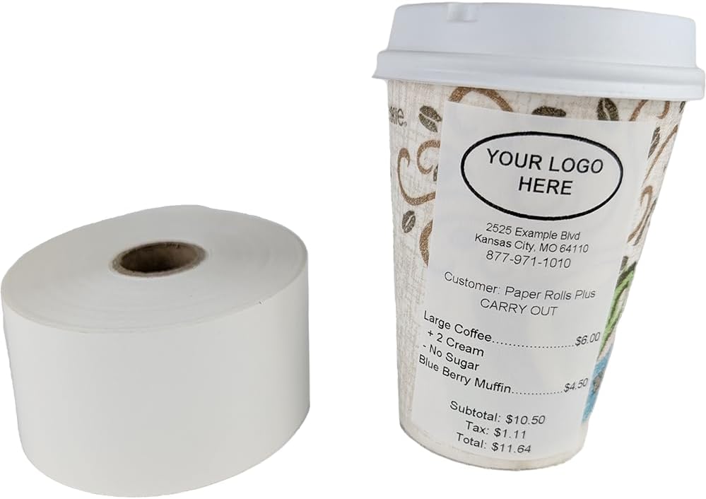 Epson TM-L90 Sticky Label Paper - 2 1/4 x 170' - 6 Rolls